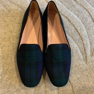 J crew plaid loafers